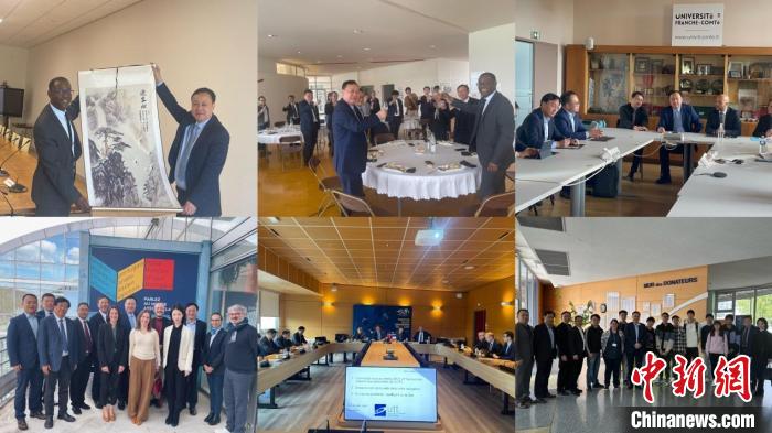 圖為法國(guó)站訪問(wèn)留影?！“不沾髮W(xué)供圖。