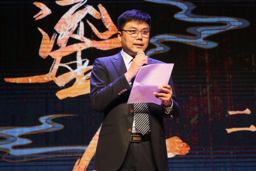 北京外國語大學(xué)黨委常委、副校長趙剛在活動(dòng)現(xiàn)場講話。主辦方供圖