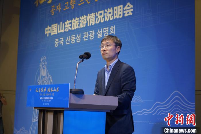 首爾市政府觀光體育局局長金英渙致辭。　劉旭 攝