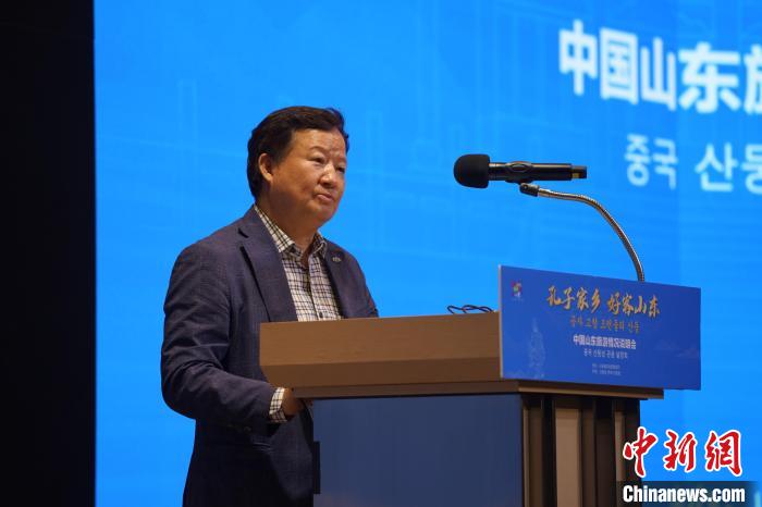 韓國一般旅游業(yè)協(xié)會副會長白承弻致辭?！⑿?攝