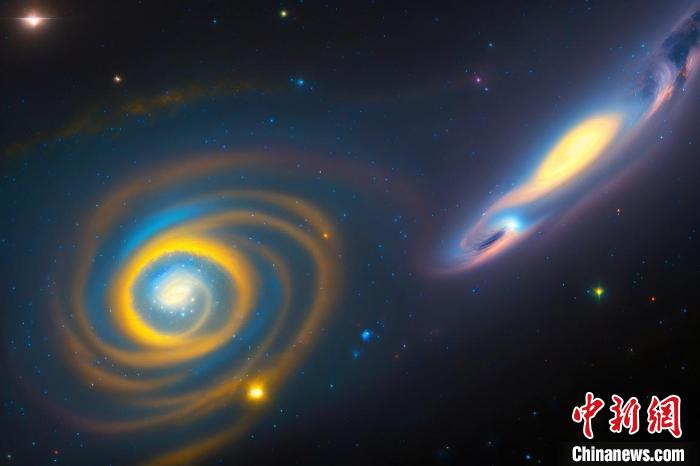 本星系群的三維藝術(shù)圖。　中科院國家天文臺 供圖