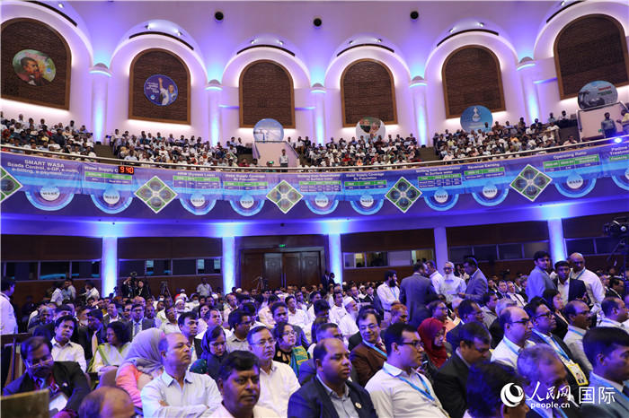 7月13日，達舍爾甘地污水處理廠項目竣工典禮舉行。人民網(wǎng)記者 孫廣勇攝