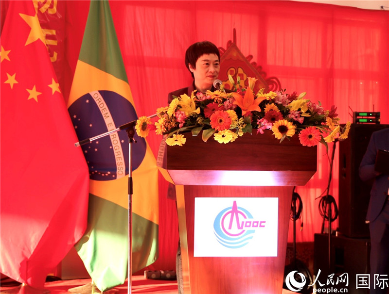 駐里約熱內(nèi)盧總領(lǐng)事田敏致辭。人民網(wǎng)記者宋亦然攝