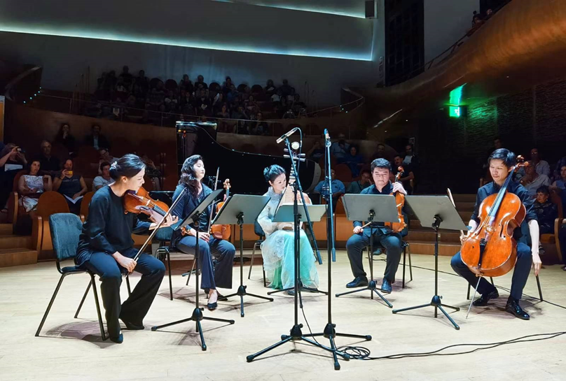 “古老文明的現(xiàn)代回聲——中國當(dāng)代作曲家室內(nèi)樂作品音樂會”在意大利舉行。中國駐意大利使館供圖