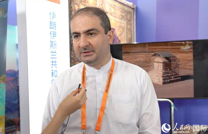 圖為伊朗使館媒體和公共外交專員阿米爾·曼蘇里。人民網(wǎng) 王禹蘅攝