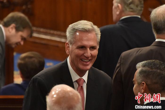 資料圖：麥卡錫2023年1月在眾議院參加議長(zhǎng)選舉。<a target='_blank' href='/'><p  align=