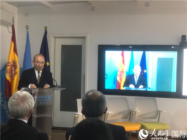 生態(tài)環(huán)境部應對氣候變化司一級巡視員孫楨在研討會上致辭。 人民網(wǎng)記者 趙健攝