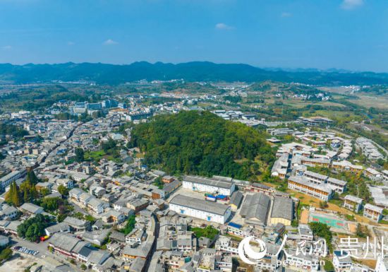 航拍舊州古鎮(zhèn)。人民網(wǎng) 陽茜攝