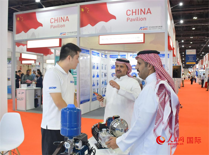 中企代表與外方嘉賓交流。人民網(wǎng) 塔里克·易卜拉欣攝