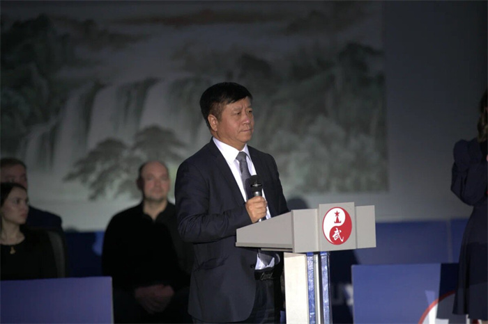 中國駐俄羅斯大使張漢暉致辭。駐俄羅斯大使館供圖