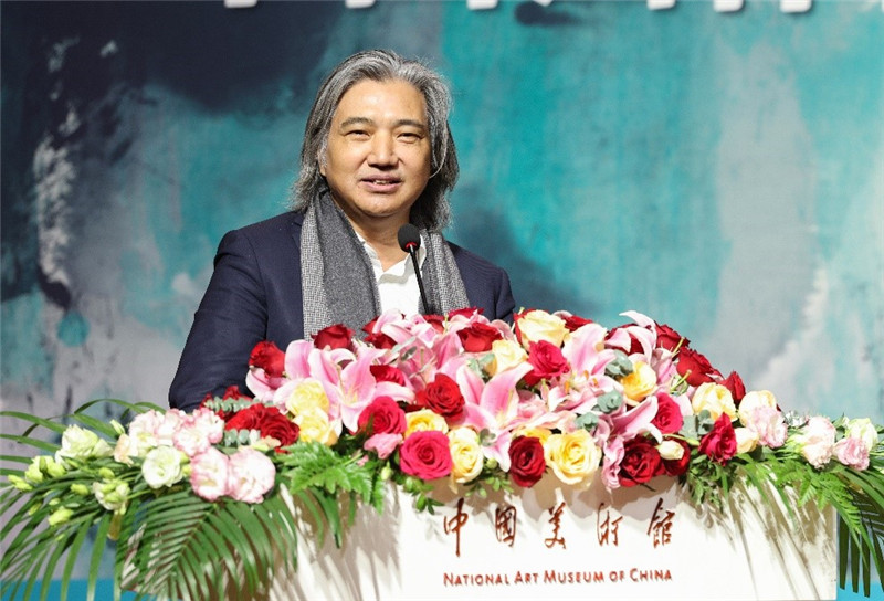 吳為山致辭。主辦方供圖