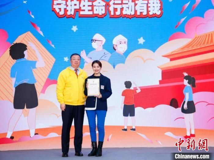 演員周海媚受邀參與公益活動(dòng)。　郭凱敏 攝