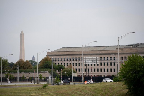 這是2021年8月3日在美國弗吉尼亞州阿靈頓拍攝的五角大樓。新華社記者劉杰攝