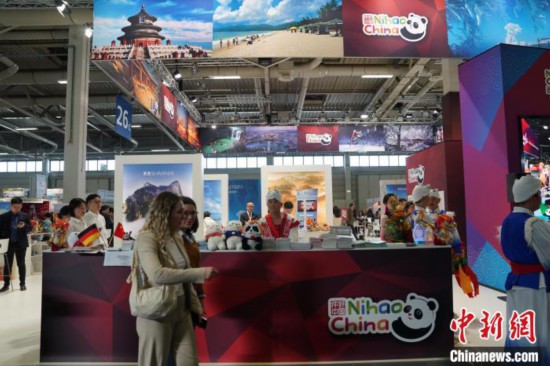  3月5日，2024年柏林國際旅游交易會(ITB)在柏林會展中心拉開帷幕。以“你好！中國”為主題的中國展區(qū)當日亮相展會。中新社記者 馬秀秀 攝