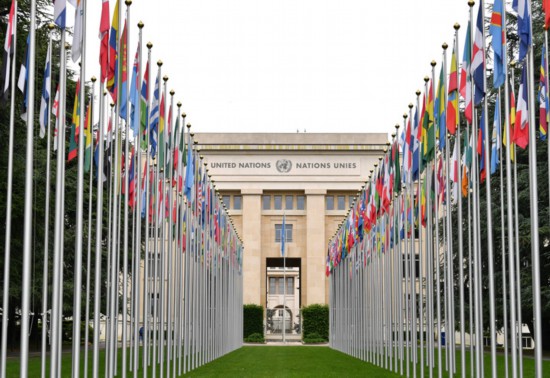 這是2023年5月21日在瑞士日內(nèi)瓦拍攝的聯(lián)合國(guó)萬(wàn)國(guó)宮。新華社記者連漪攝