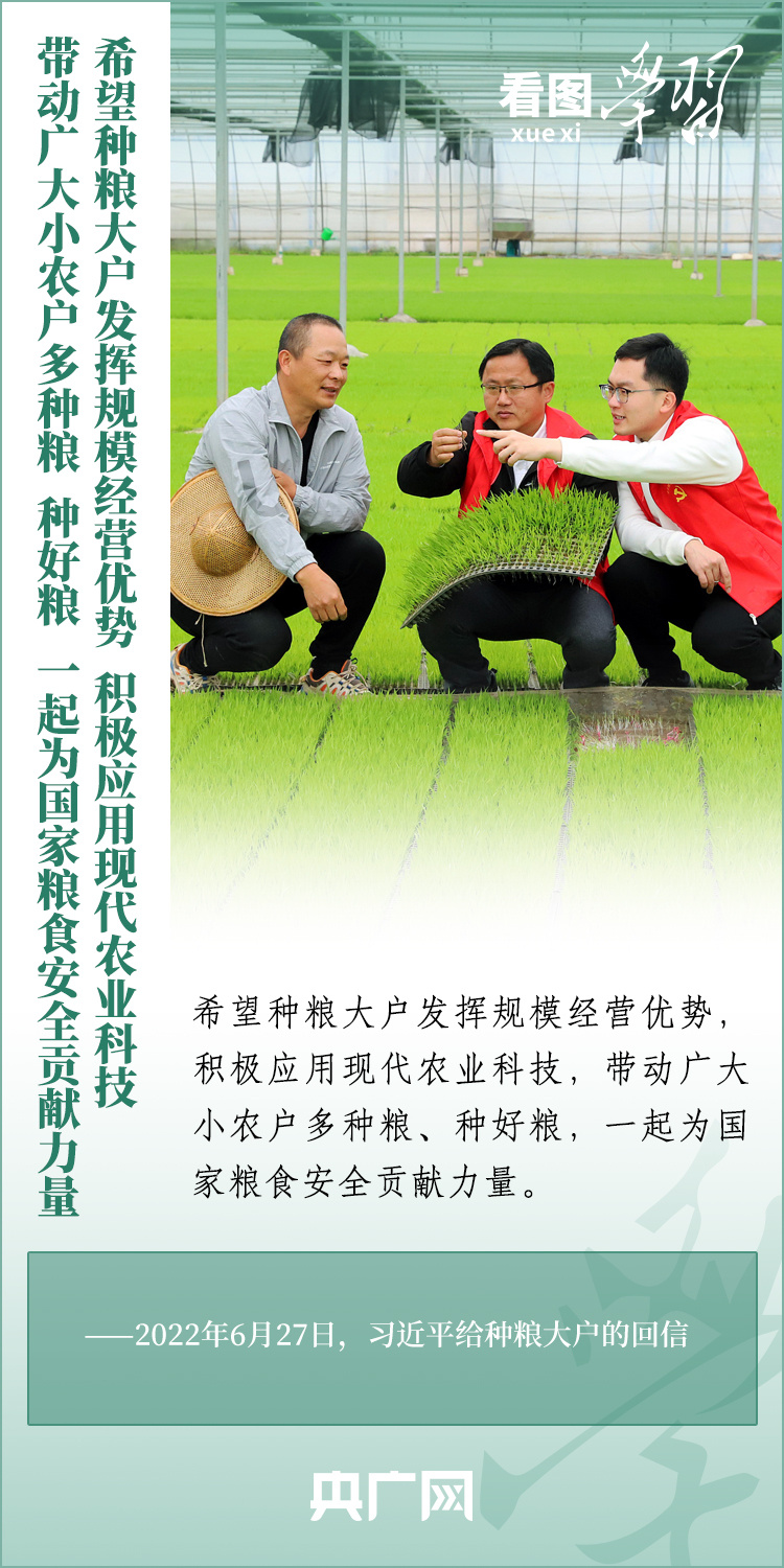 看圖學(xué)習(xí)丨推廣良田、良種、良法、良機(jī) 給農(nóng)業(yè)現(xiàn)代化插上科技的翅膀