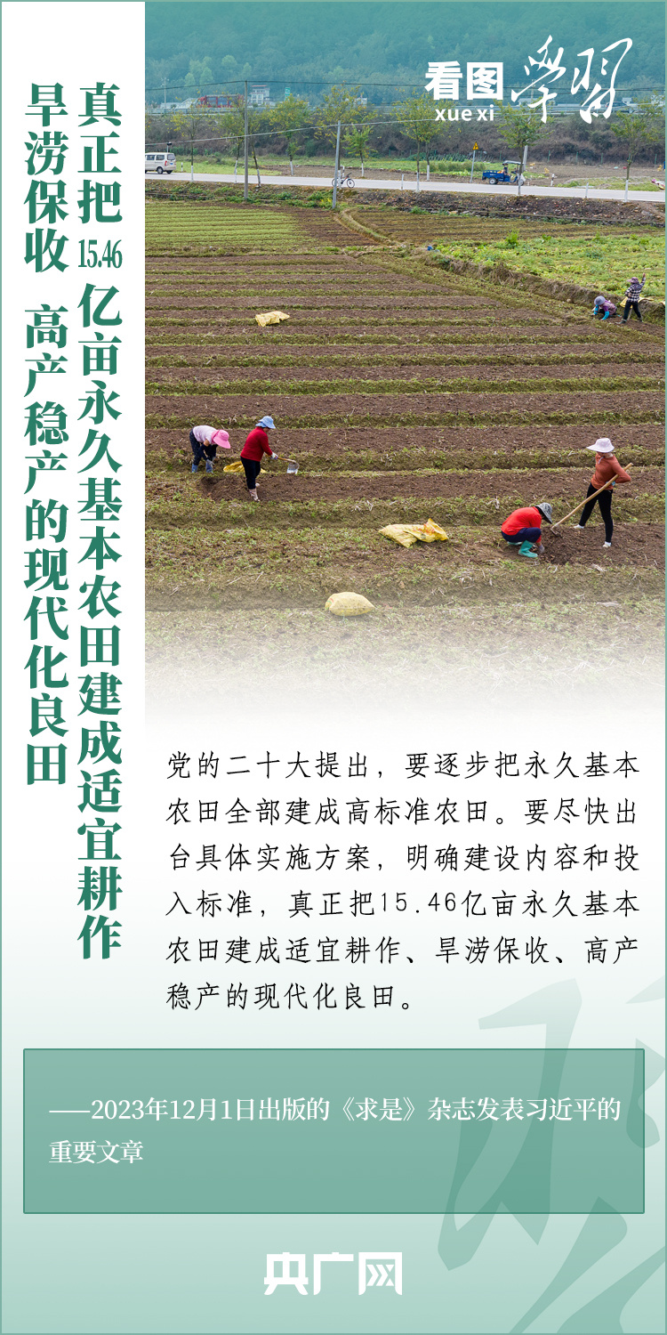 看圖學(xué)習(xí)丨推廣良田、良種、良法、良機(jī) 給農(nóng)業(yè)現(xiàn)代化插上科技的翅膀