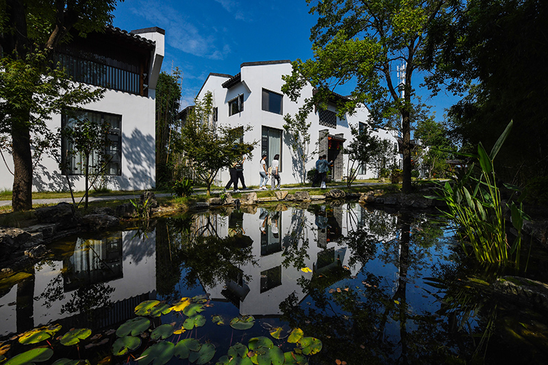 畈塘民宿群保留了江淮建筑的傳統(tǒng)風格。吳芳攝