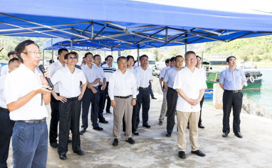 2019年6月21日上午，省長沈曉明率省政府班子成員在三亞鐵爐港調(diào)研項(xiàng)目規(guī)劃建設(shè)情況。海南日報(bào)記者 宋國強(qiáng) 攝