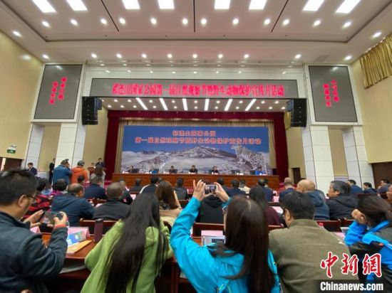 圖為祁連山國(guó)家公園第一屆自然觀察節(jié)開幕式現(xiàn)場(chǎng)?！±罱瓕帯z 　　