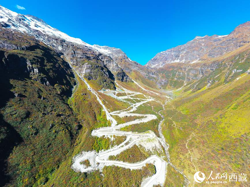 圖為西藏林芝市墨脫縣境內(nèi)，植被隨山體升高而變化。