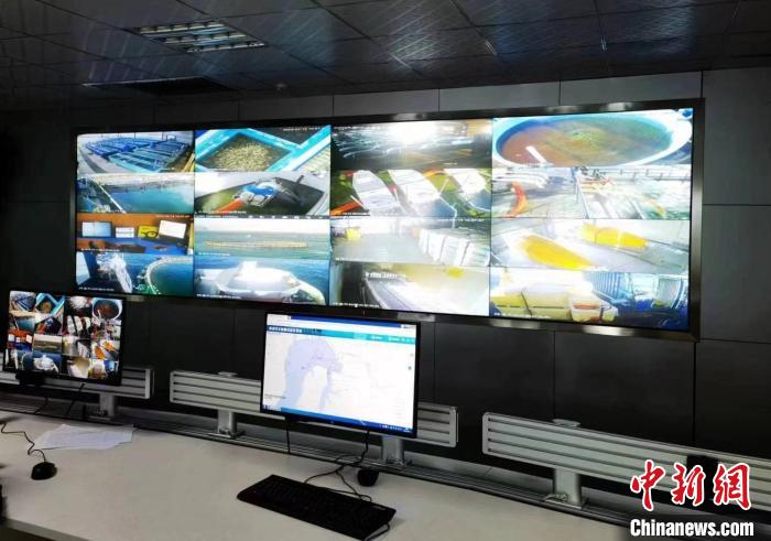 資料圖為生產(chǎn)平臺實(shí)時(shí)監(jiān)控視頻實(shí)現(xiàn)高速率、低時(shí)延回傳。　青海移動海南分公司供圖