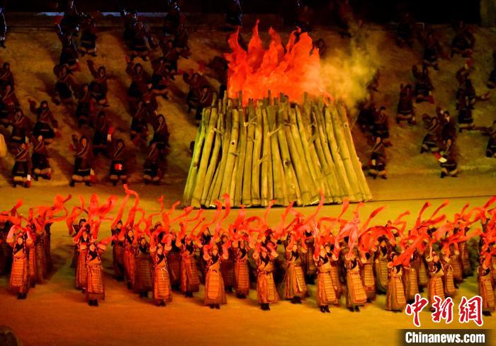 3月17日，西藏拉薩，《文成公主》大型史詩劇演出現(xiàn)場?！±盍?攝