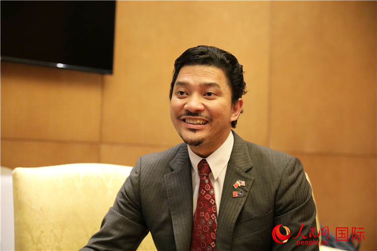 馬來西亞駐華大使館教育參贊沙烈胡丁在2024中國-東盟教育交流周期間接受人民網(wǎng)專訪。人民網(wǎng) 王婧攝