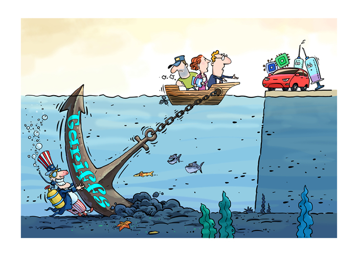 漫畫作者：馬宏亮（人民網(wǎng)版權(quán)圖片，未經(jīng)授權(quán)請(qǐng)勿轉(zhuǎn)載。）