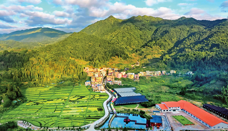 林茂田豐、天藍(lán)水清的“七彩”后洋村。 寧德市委宣傳部供圖 （2023年第24期《求是》雜志刊發(fā)）