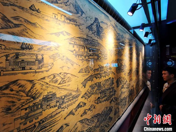 圖為歷代藏醫(yī)藥學(xué)教育機(jī)構(gòu)展示?！?zhí)砀?攝