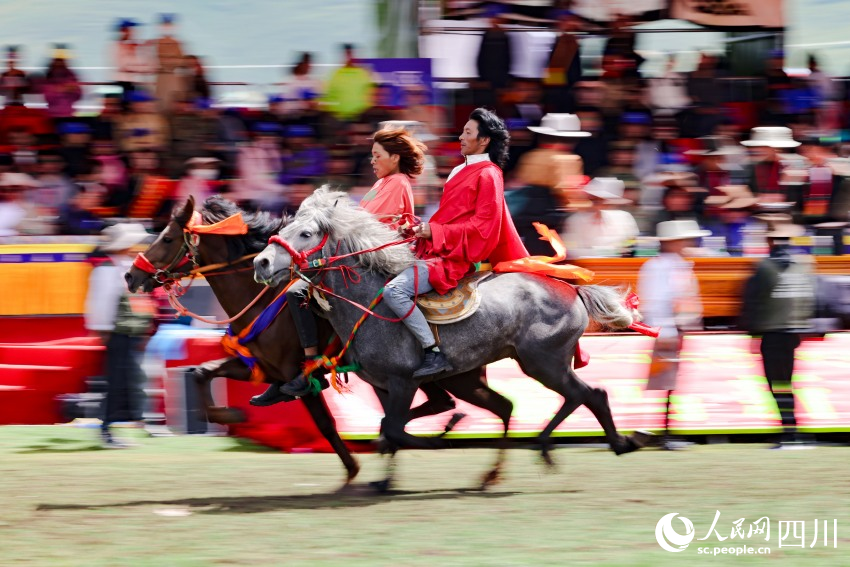 馬術(shù)表演現(xiàn)場(chǎng)。洛絨尼瑪攝
