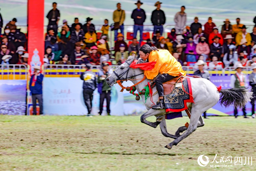 馬術(shù)表演現(xiàn)場(chǎng)。洛絨尼瑪攝