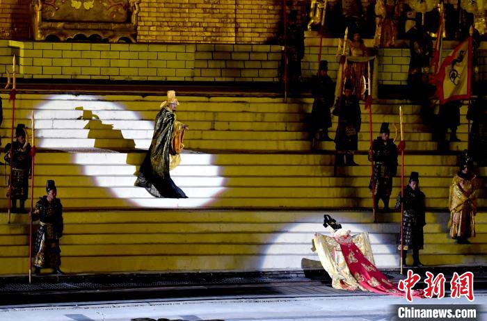 3月17日，西藏拉薩，《文成公主》大型史詩劇演出現(xiàn)場。　李林 攝