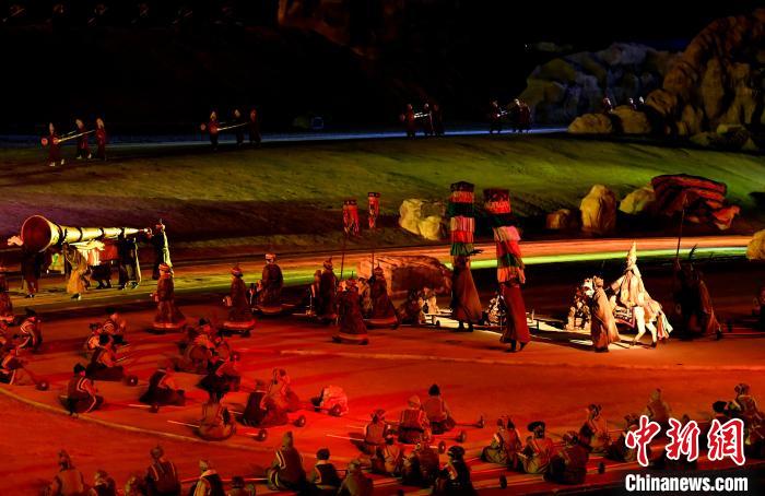 3月17日，西藏拉薩，《文成公主》大型史詩劇演出現(xiàn)場?！±盍?攝