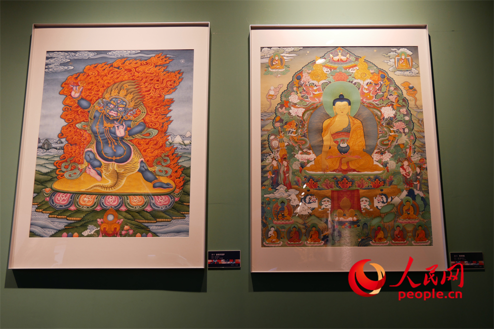 唐卡藝術作品。人民網 韋衍行攝