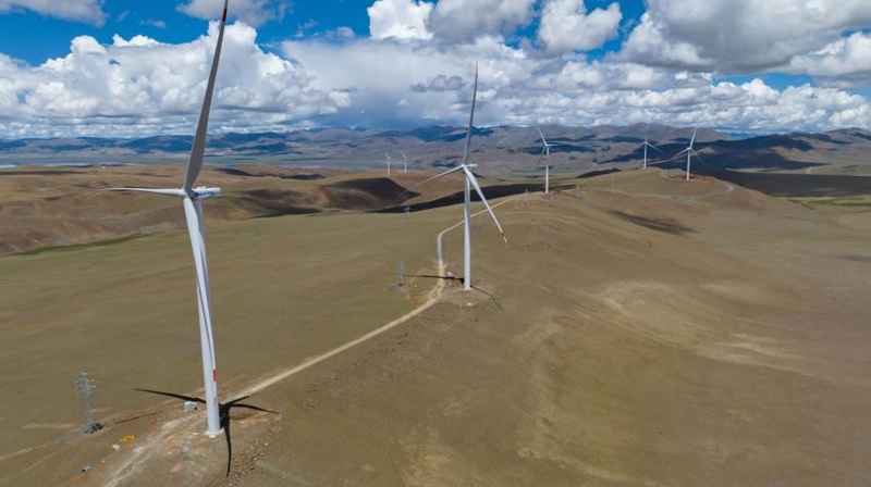 西藏措美哲古風(fēng)電場。受訪者供圖